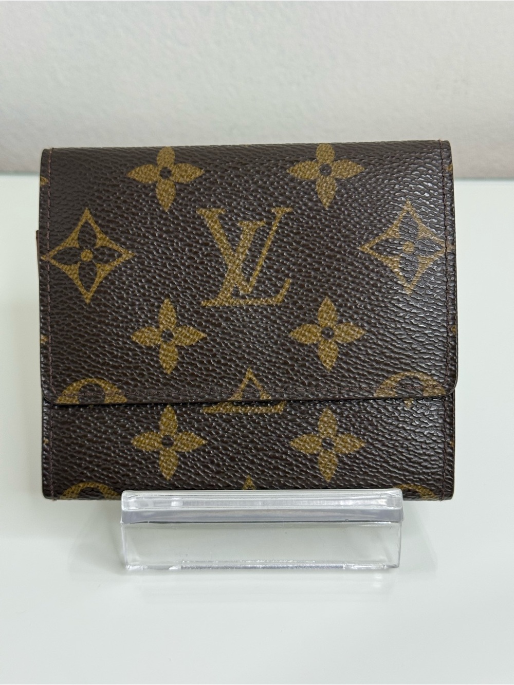 Louis Vuitton Monogram Canvas Compact Card Holder Brown & Gold